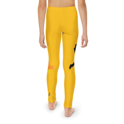 Youth Full-Length Leggings: Baseball Yellow