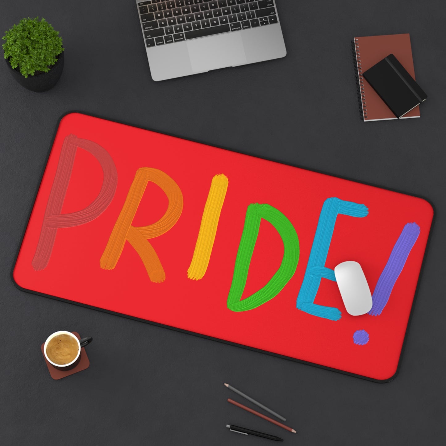 Desk Mat: LGBTQ Pride Red