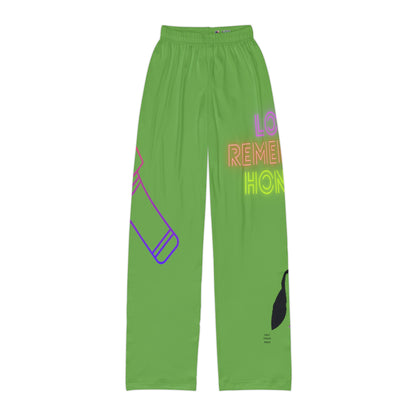 Kids Pajama Pants: Music Green