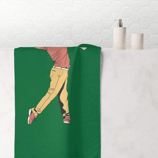 Mink-Cotton Towel: Golf Dark Green