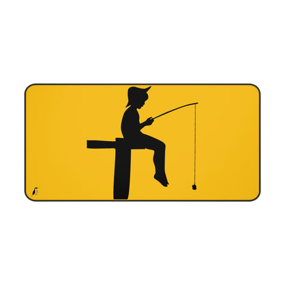 Desk Mat: Fishing Yellow