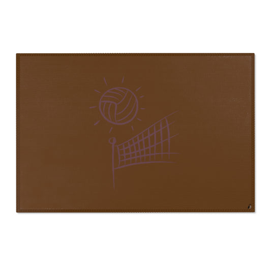 Area Rug (Rectangle): Volleyball Brown