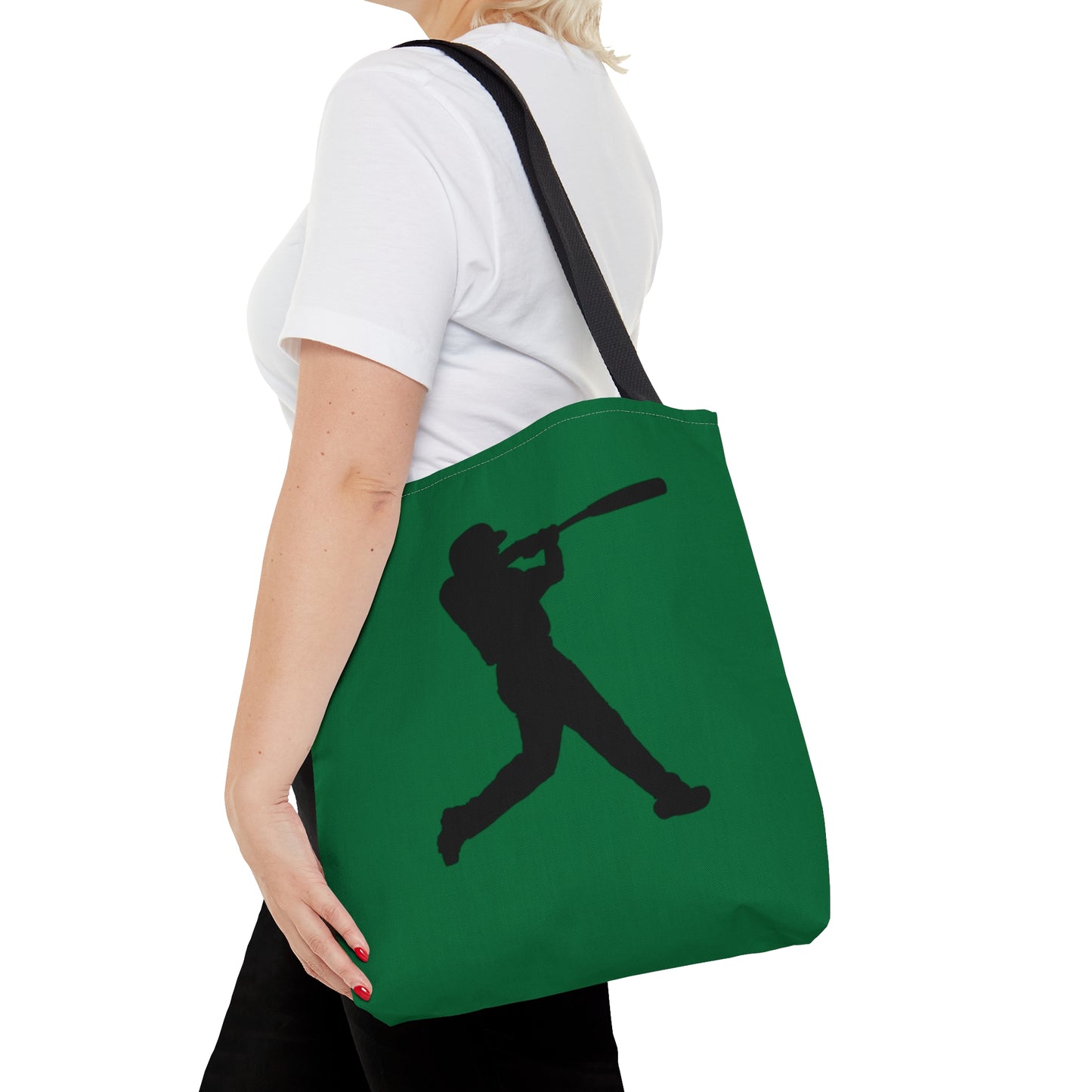 Tote Bag: Baseball Dark Green