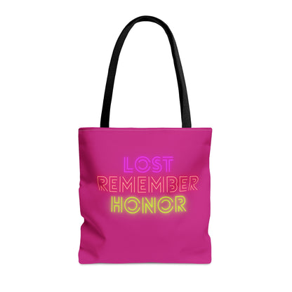 Tote Bag: Lost Remember Honor Pink