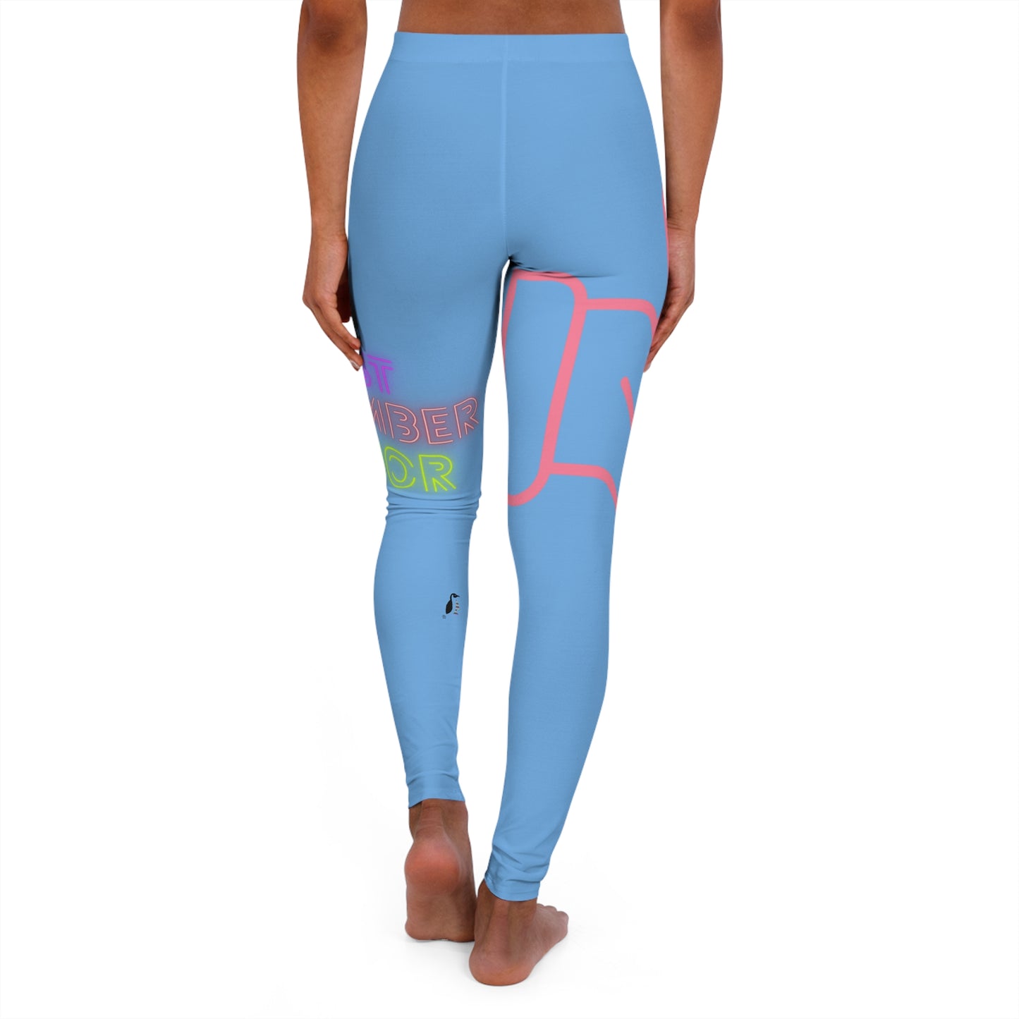 Women's Spandex Leggings: Fight Cancer Lite Blue