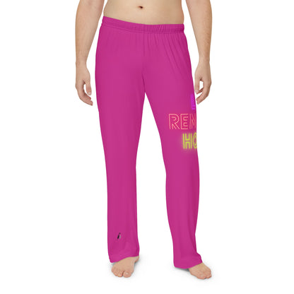 Men's Pajama Pants: Lost Remember Honor Pink