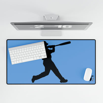 Desk Mats: Baseball Lite Blue