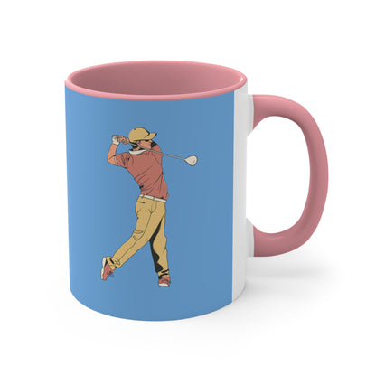 Accent Coffee Mug, 11oz: Golf Lite Blue