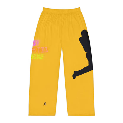 Men's Pajama Pants: Baseball Yellow