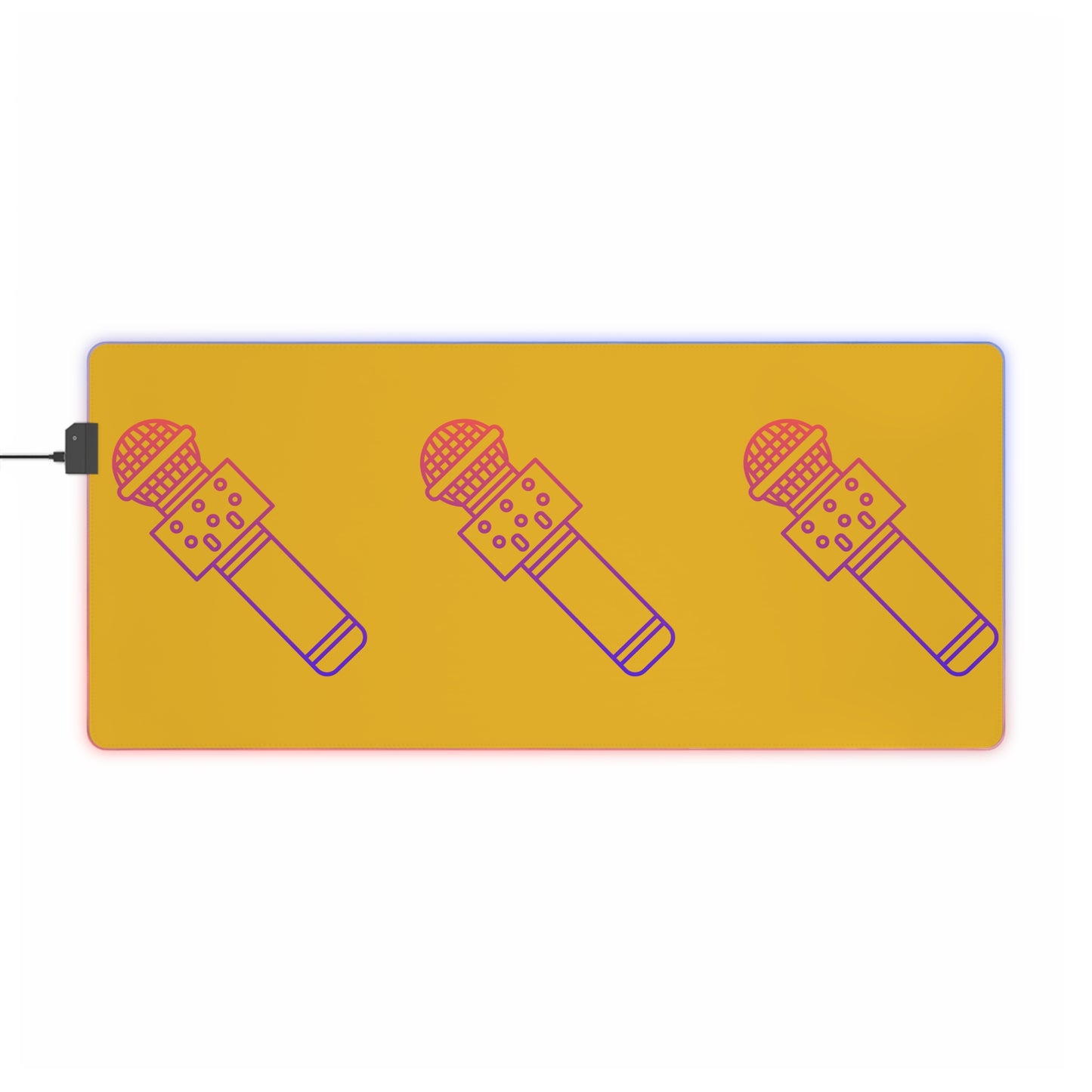 LED Gaming Mouse Pad: Music Yellow