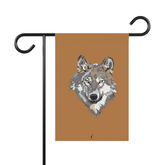 Garden & House Banner: Wolves Lite Brown