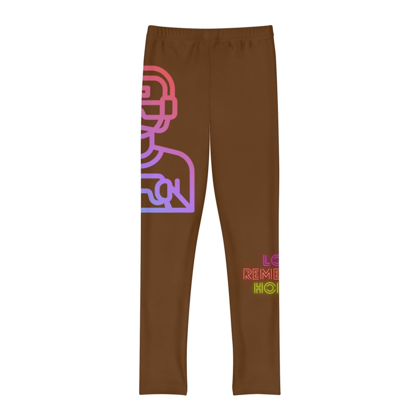 Youth Full-Length Leggings: Gaming Brown