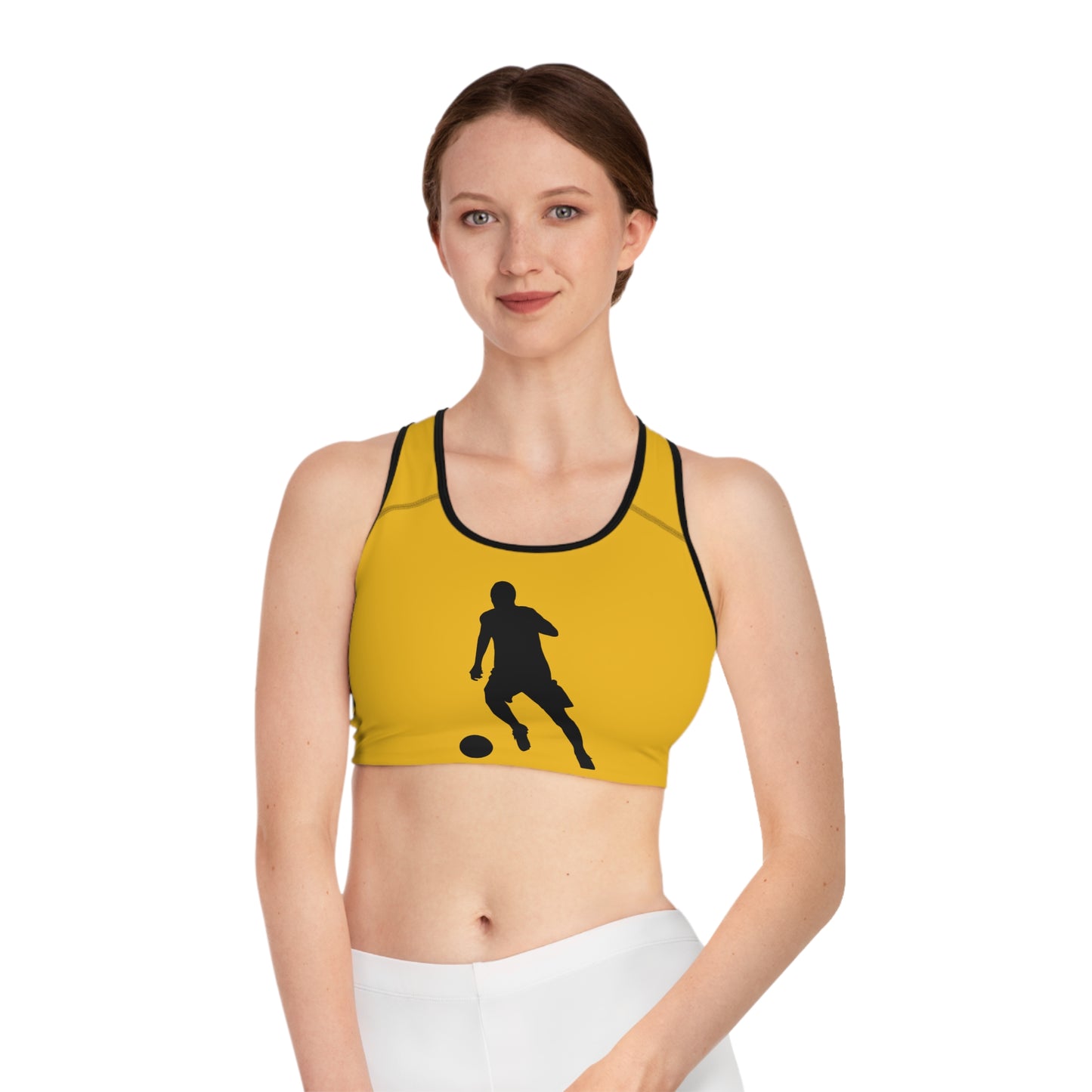 Sports Bra: Soccer Yellow