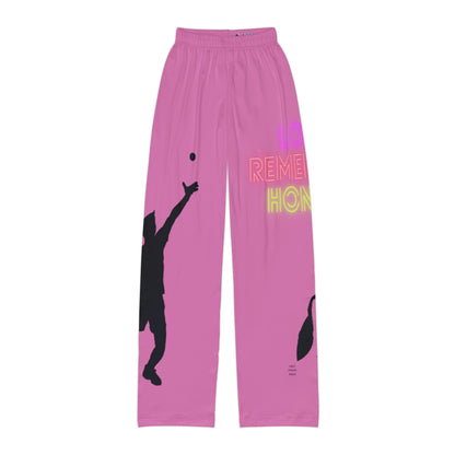 Kids Pajama Pants: Tennis Lite Pink