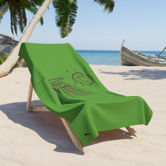 Beach Towel: Volleyball Green
