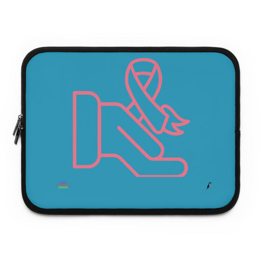 Laptop Sleeve: Fight Cancer Turquoise