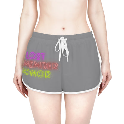 Women's Relaxed Shorts: Lost Remember Honor Grey