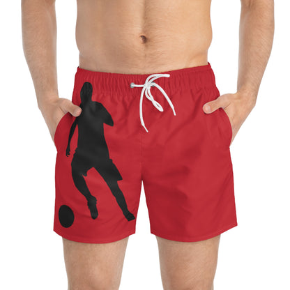 Swim Trunks: Soccer Dark Red