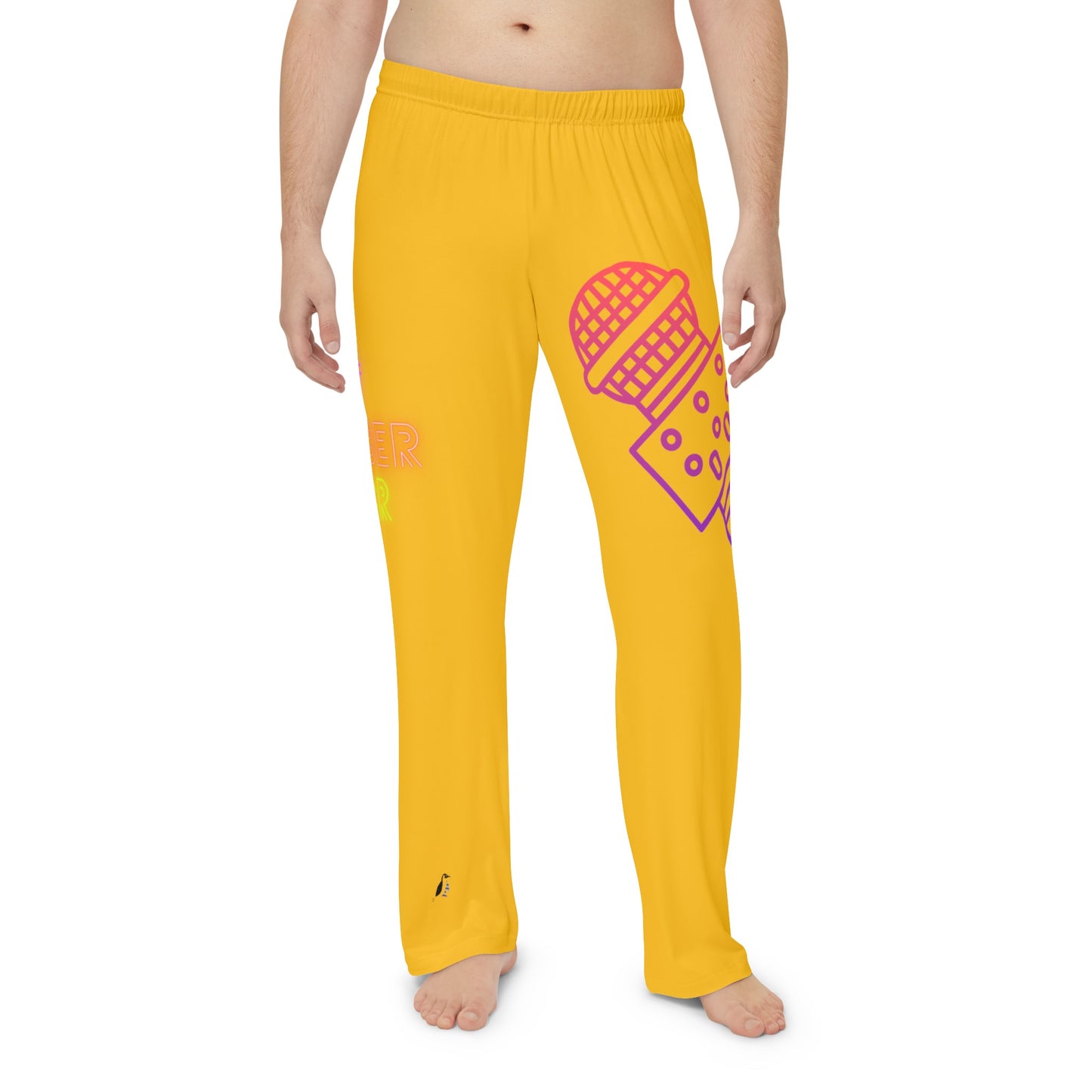 Men's Pajama Pants: Music Yellow