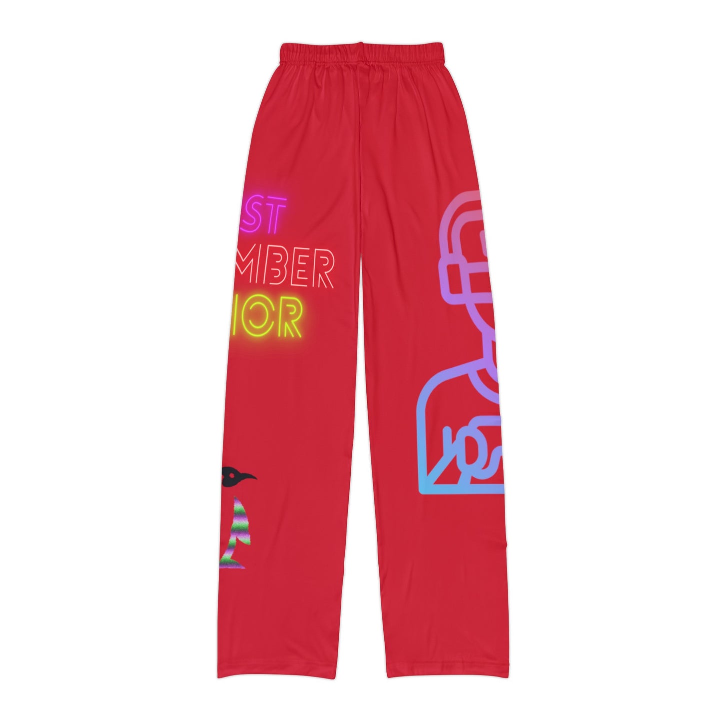 Kids Pajama Pants: Gaming Dark Red