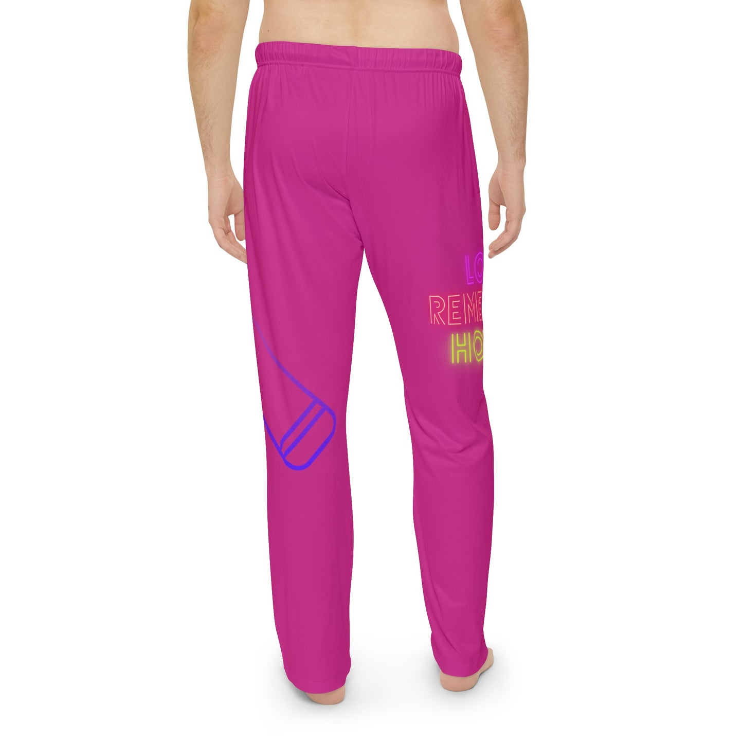 Men's Pajama Pants: Music Pink