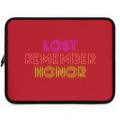 Laptop Sleeve: Lost Remember Honor Dark Red