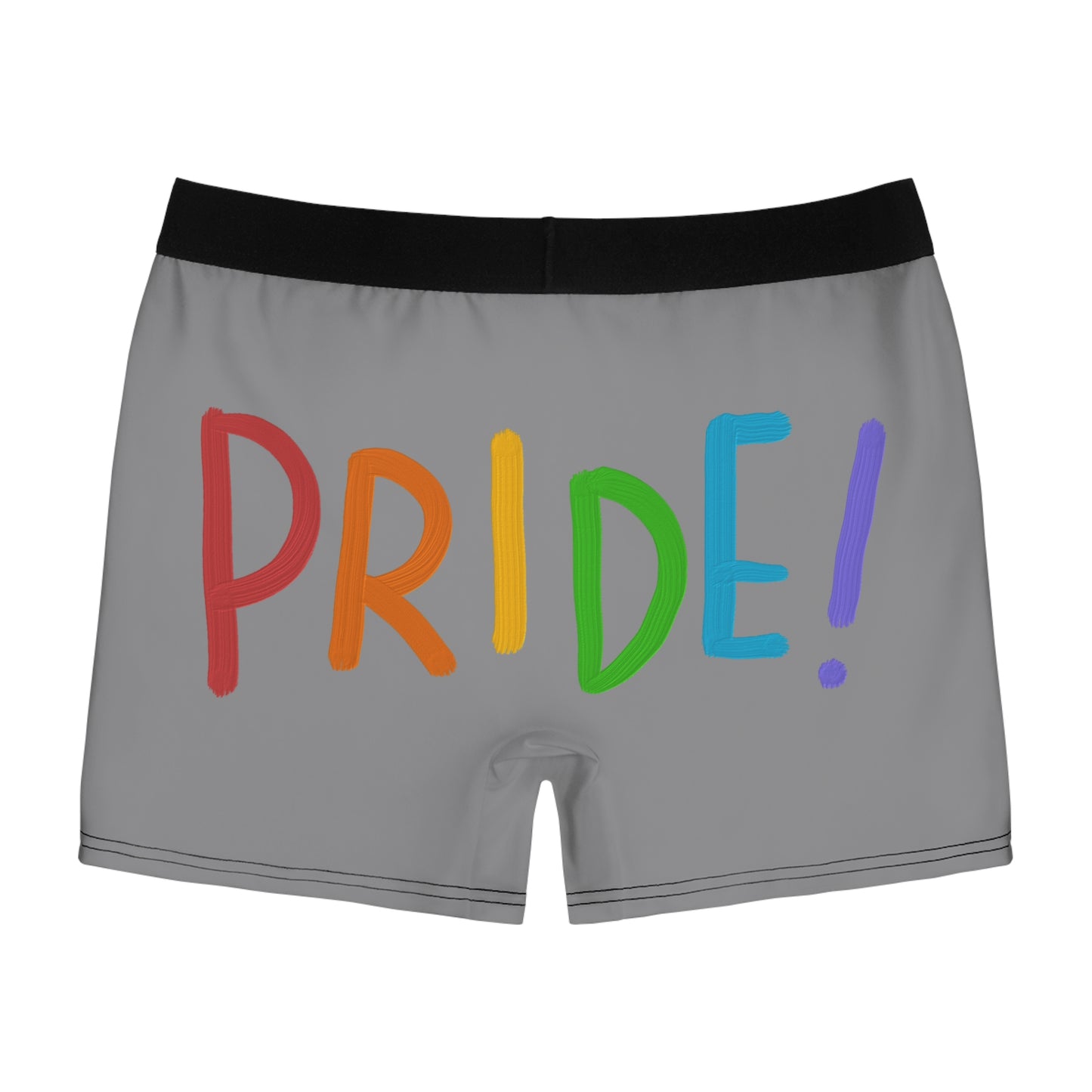 Men's Boxer Briefs: LGBTQ Pride Grey