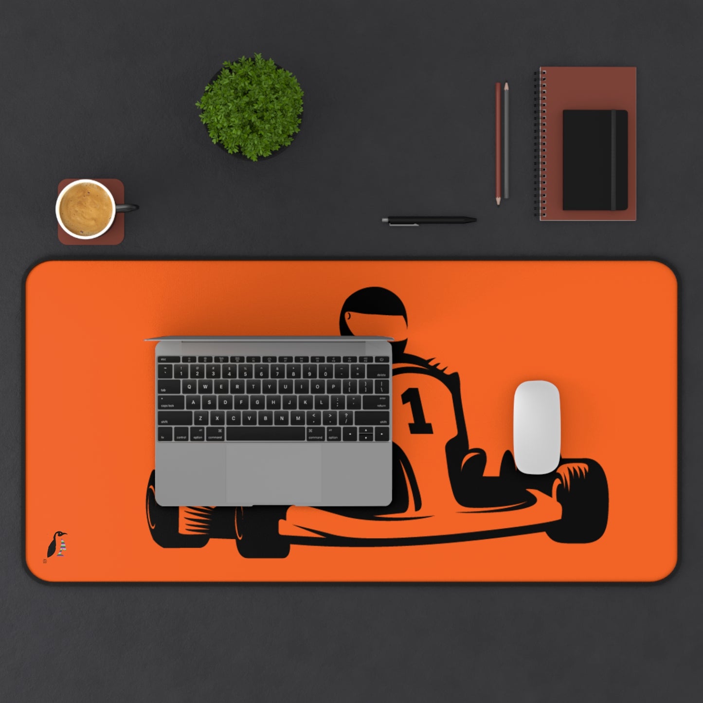 Desk Mat: Racing Orange