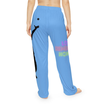 Pambabaeng Pajama Pants: Tennis Lite Blue 