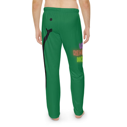 Men's Pajama Pants: Tennis Dark Green