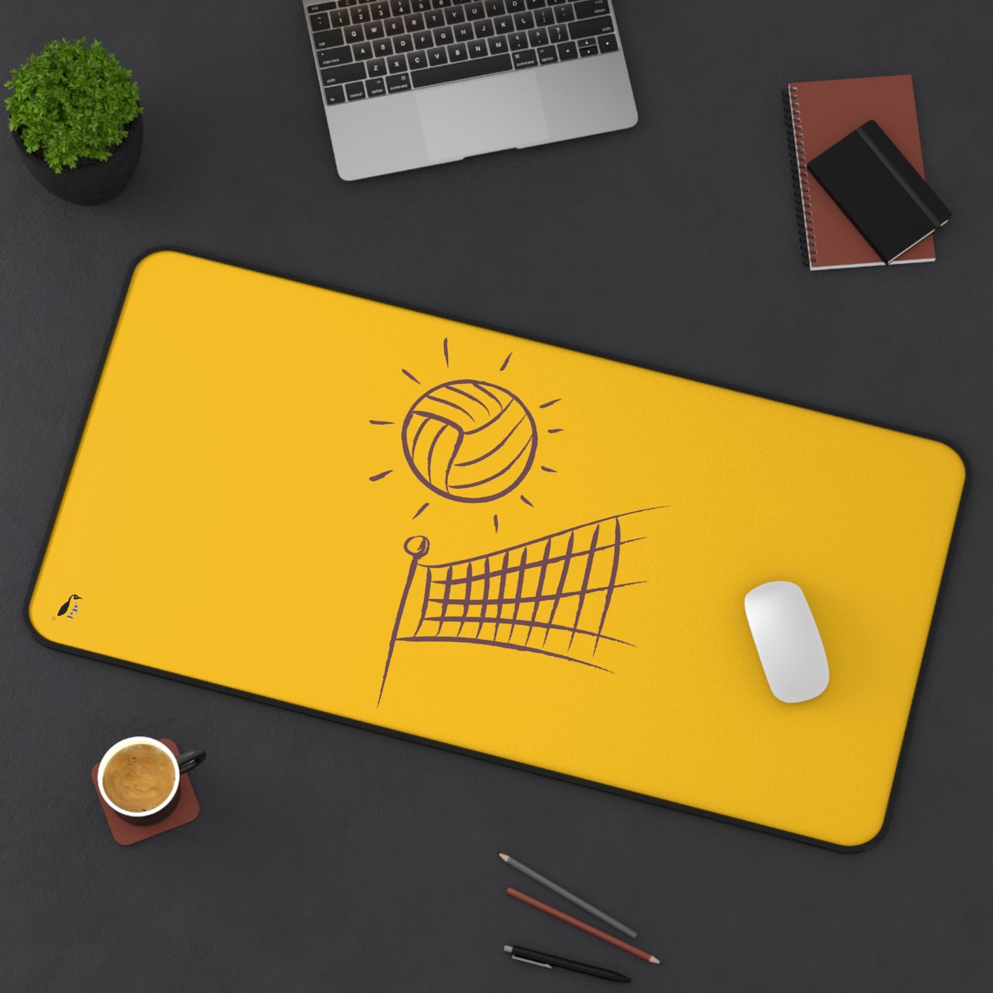Desk Mat: Volleyball Yellow