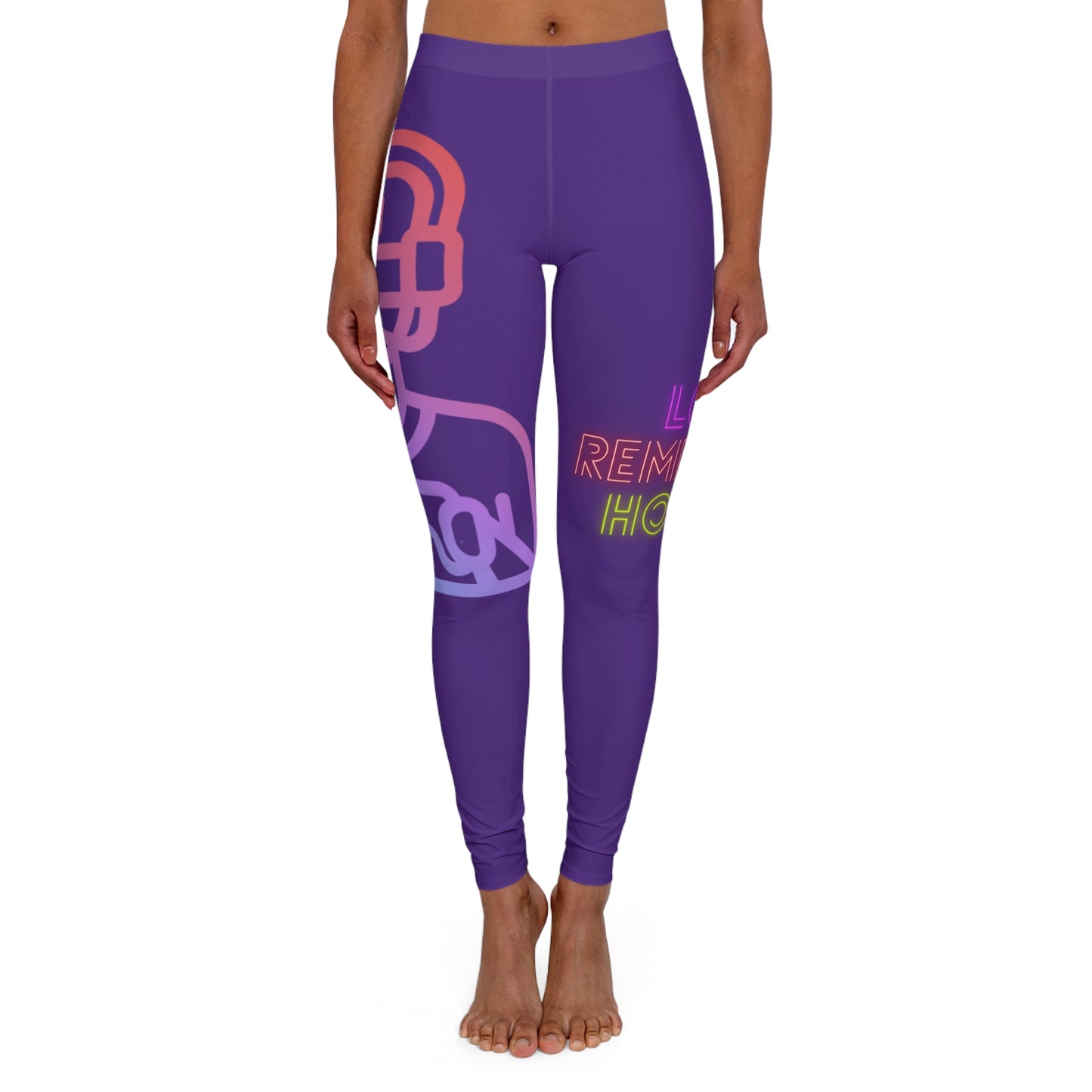 Women's Spandex Leggings: Gaming Purple