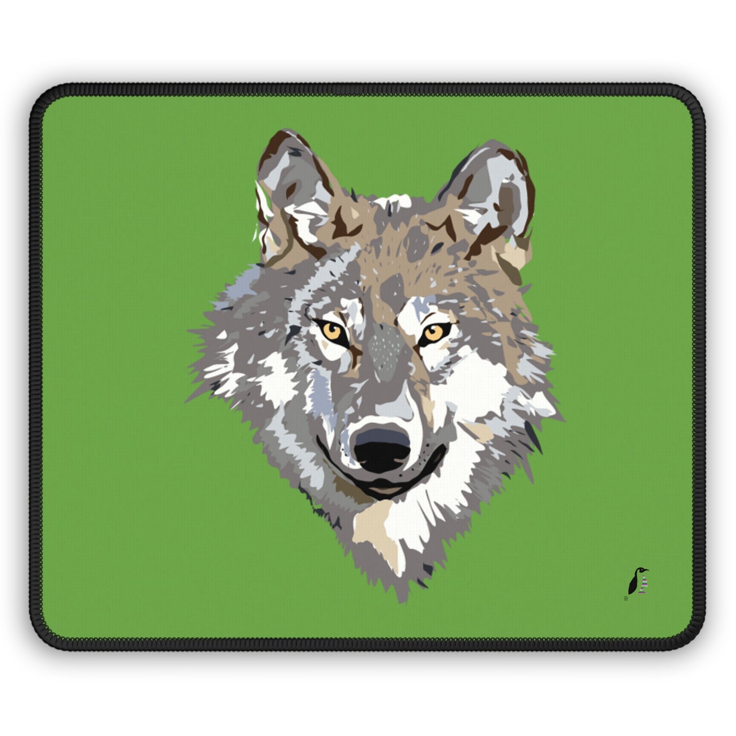 Gaming Mouse Pad: Wolves Green