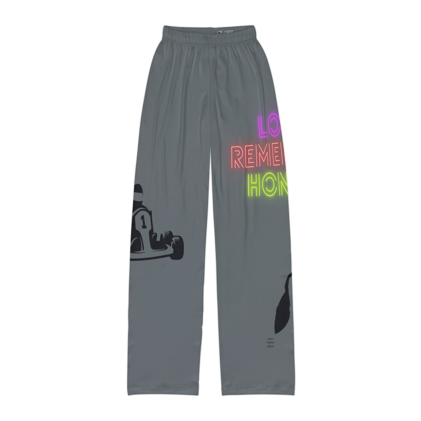 Kids Pajama Pants: Racing Dark Grey