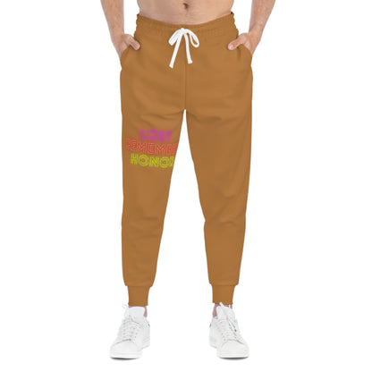 Athletic Joggers: Lost Remember Honor Lite Brown