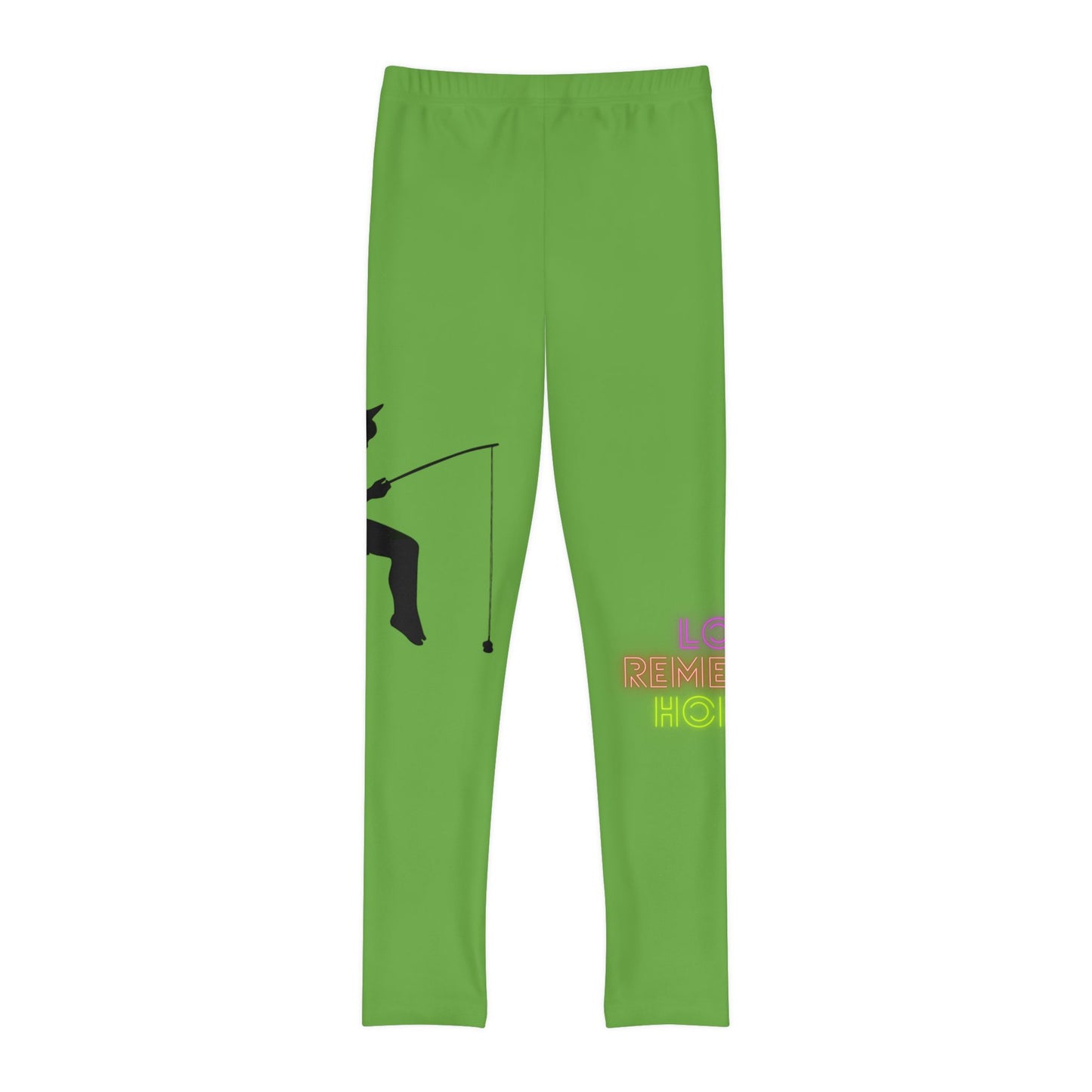 Youth Full-Length Leggings: Fishing Green