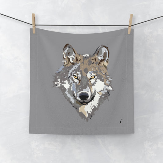 Face Towel: Wolves Grey