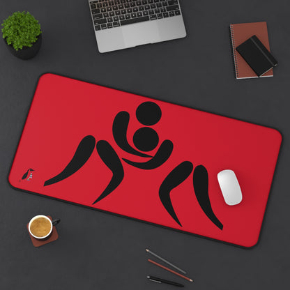 Desk Mat: Wrestling Dark Red