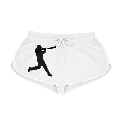 Women's Relaxed Shorts: Baseball White