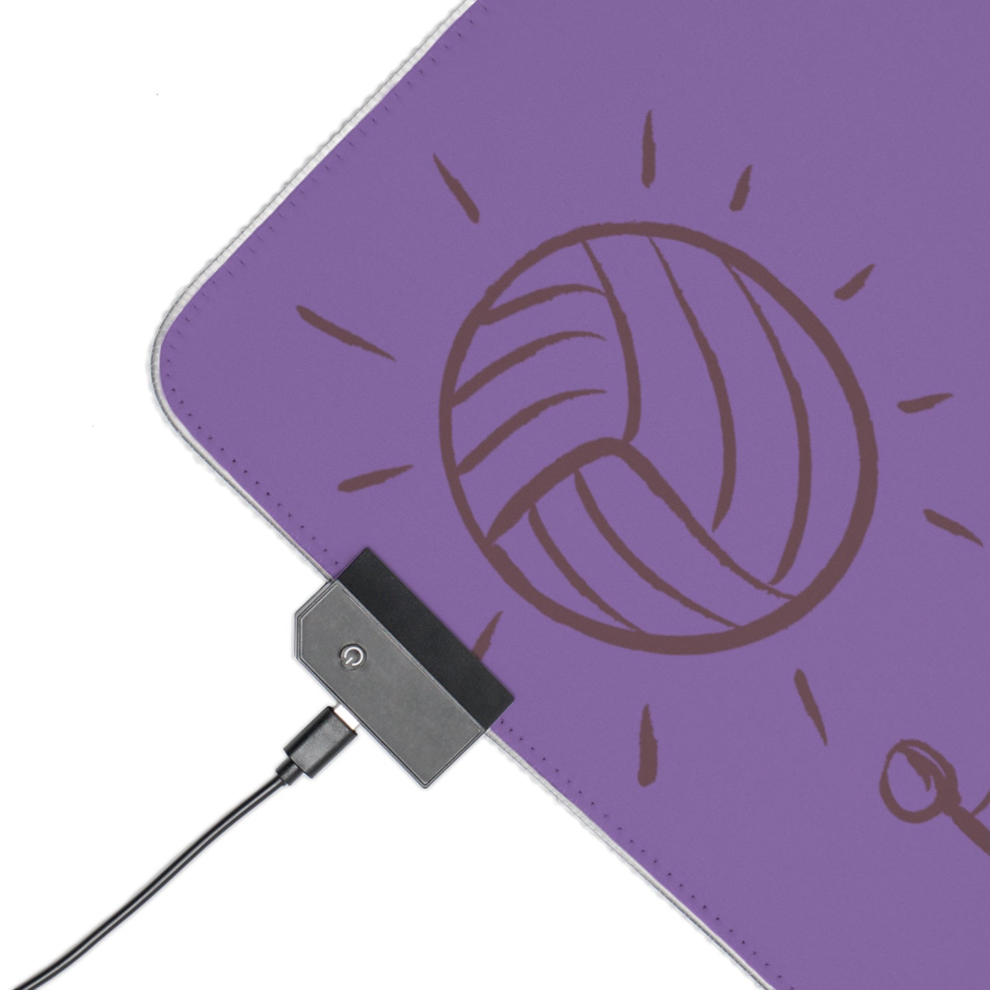 LED Gaming Mouse Pad: Volleyball Lite Purple