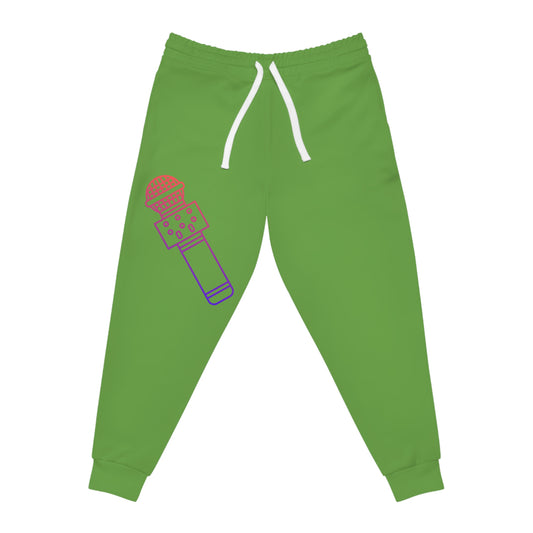 Athletic Joggers: Music Green