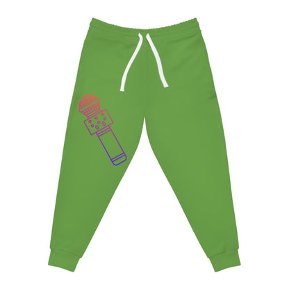 Athletic Joggers: Music Green