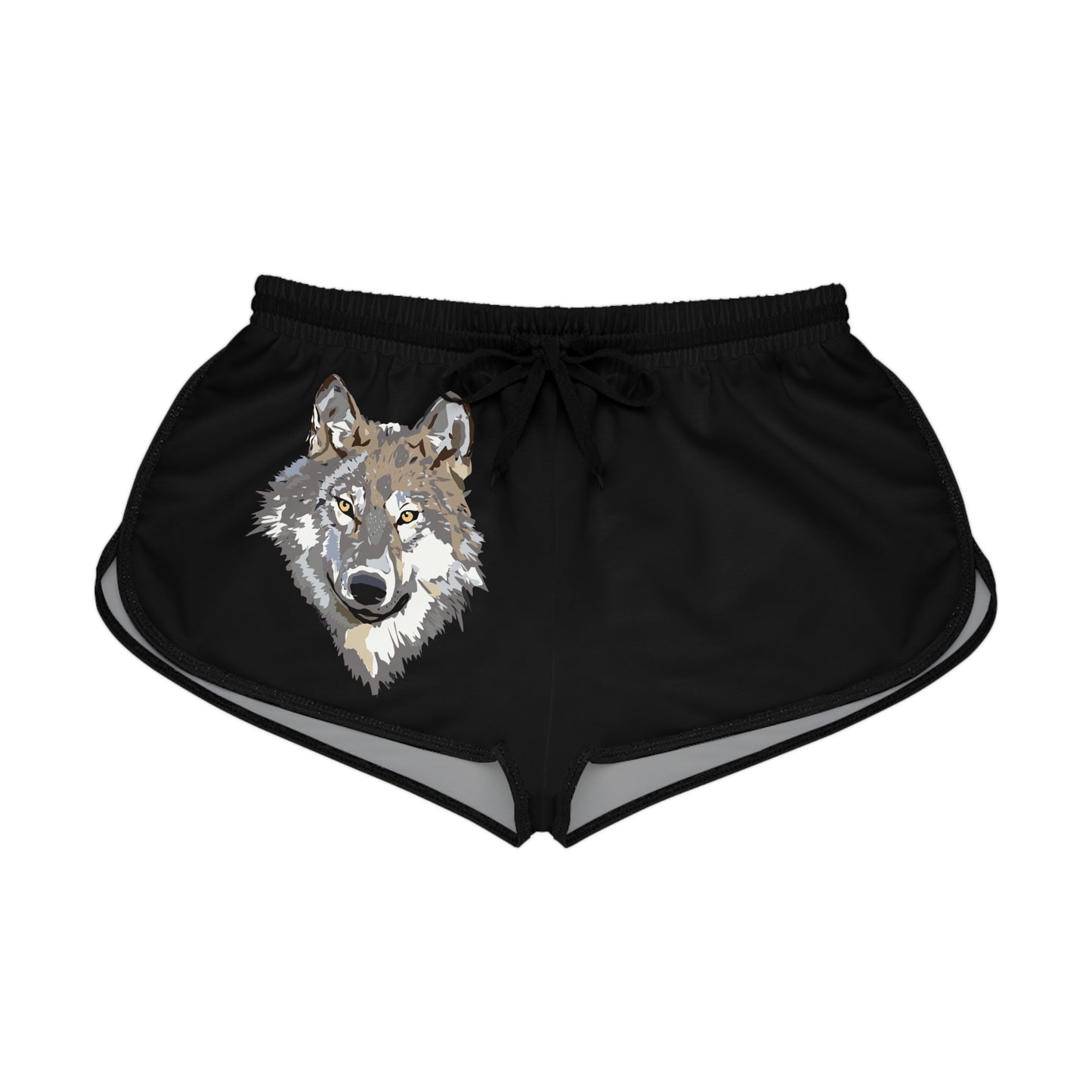 Women's Relaxed Shorts: Wolves Black