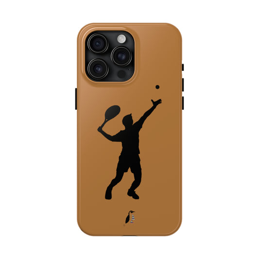 Tough Phone Cases (for iPhones): Tennis Lite Brown