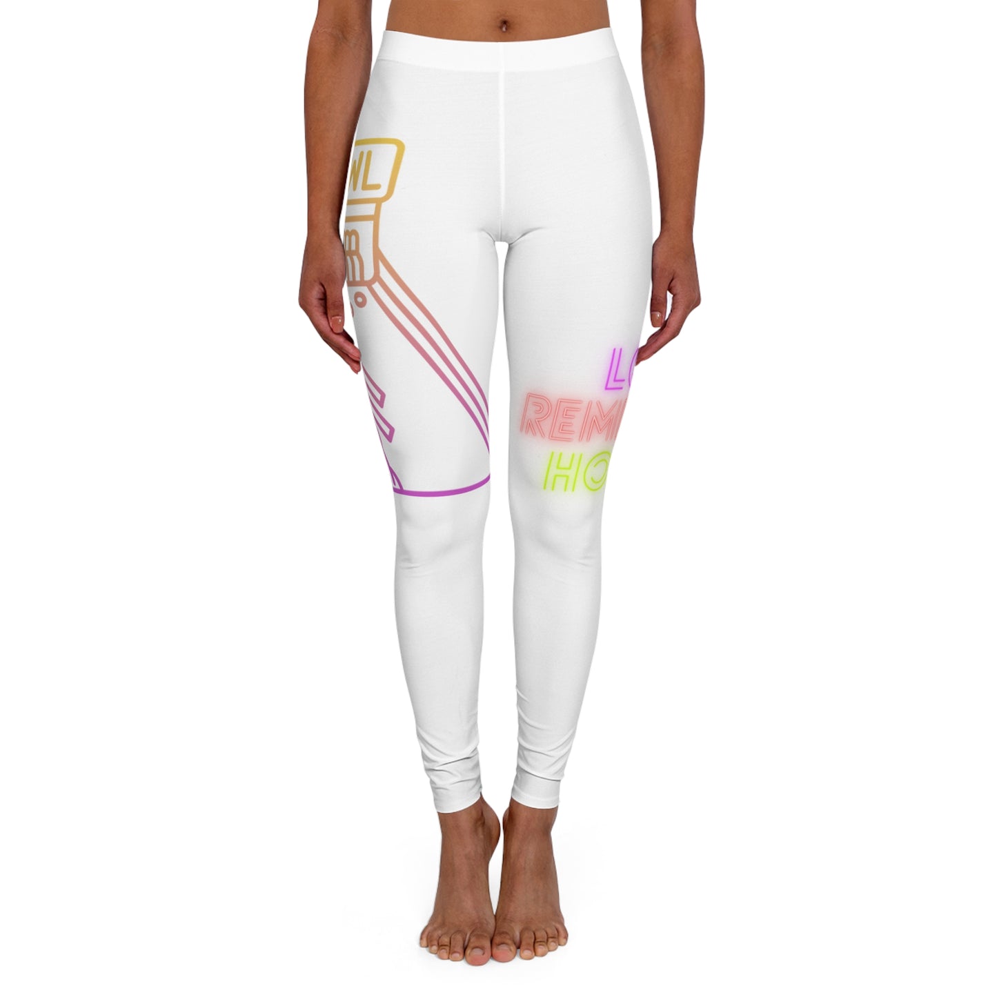 Women's Spandex Leggings: Bowling White