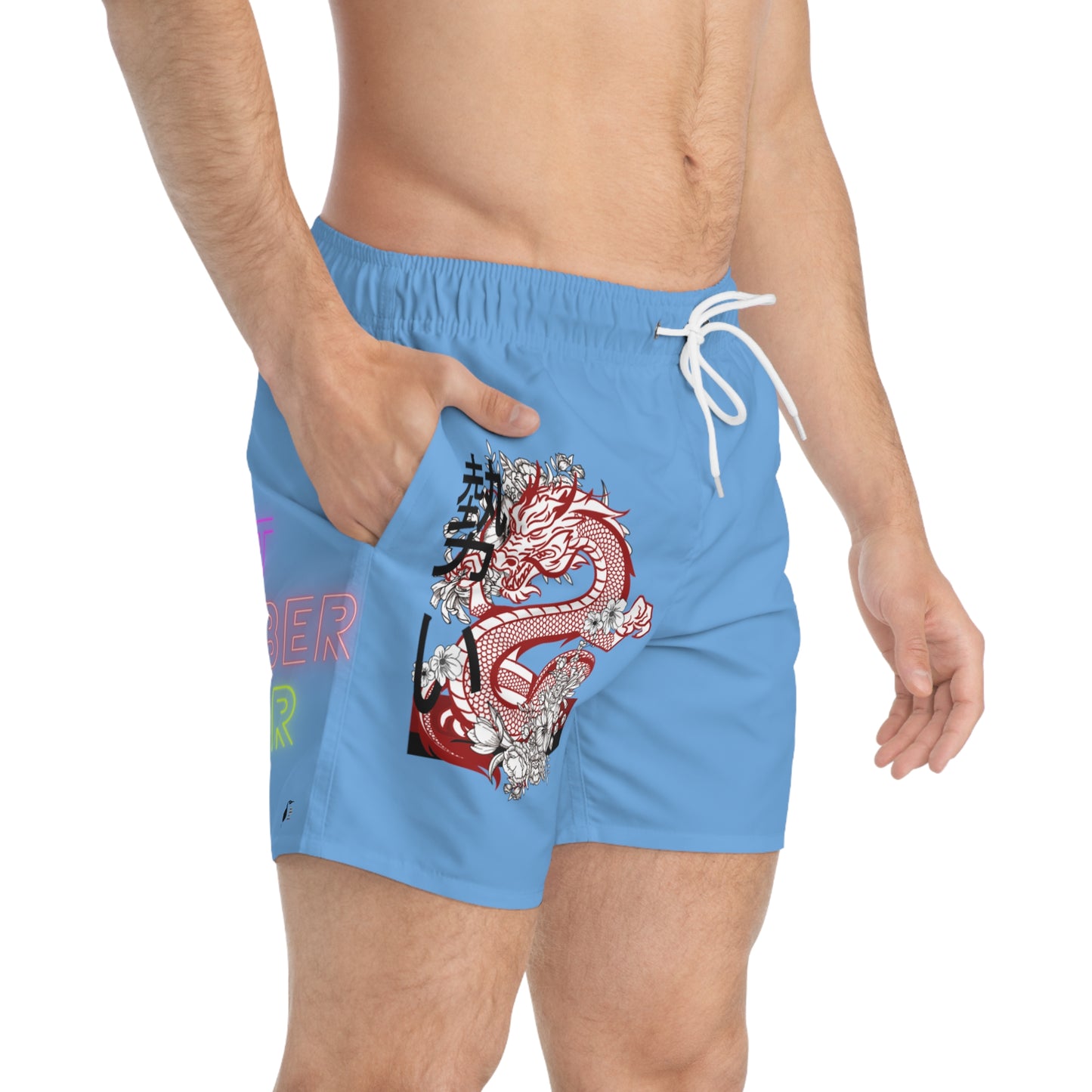 Swim Trunks: Dragons Lite Blue