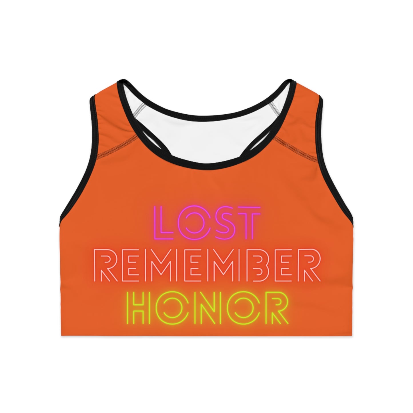 Sports Bra: Lost Remember Honor Orange