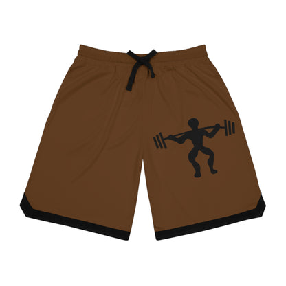 Basketball Rib Shorts: Weightlifting Brown