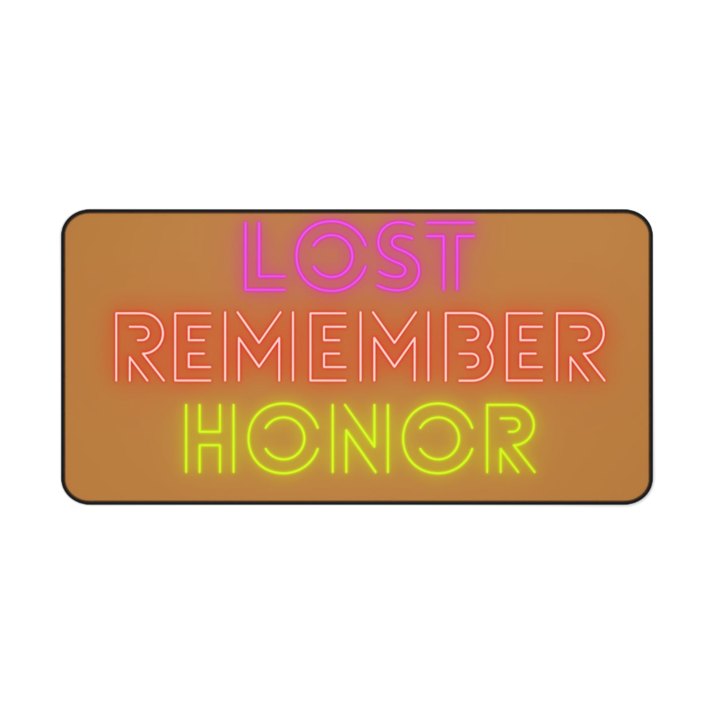 Desk Mat: Lost Remember Honor Lite Brown