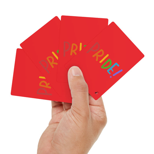 Poker Cards: LGBTQ Pride Red